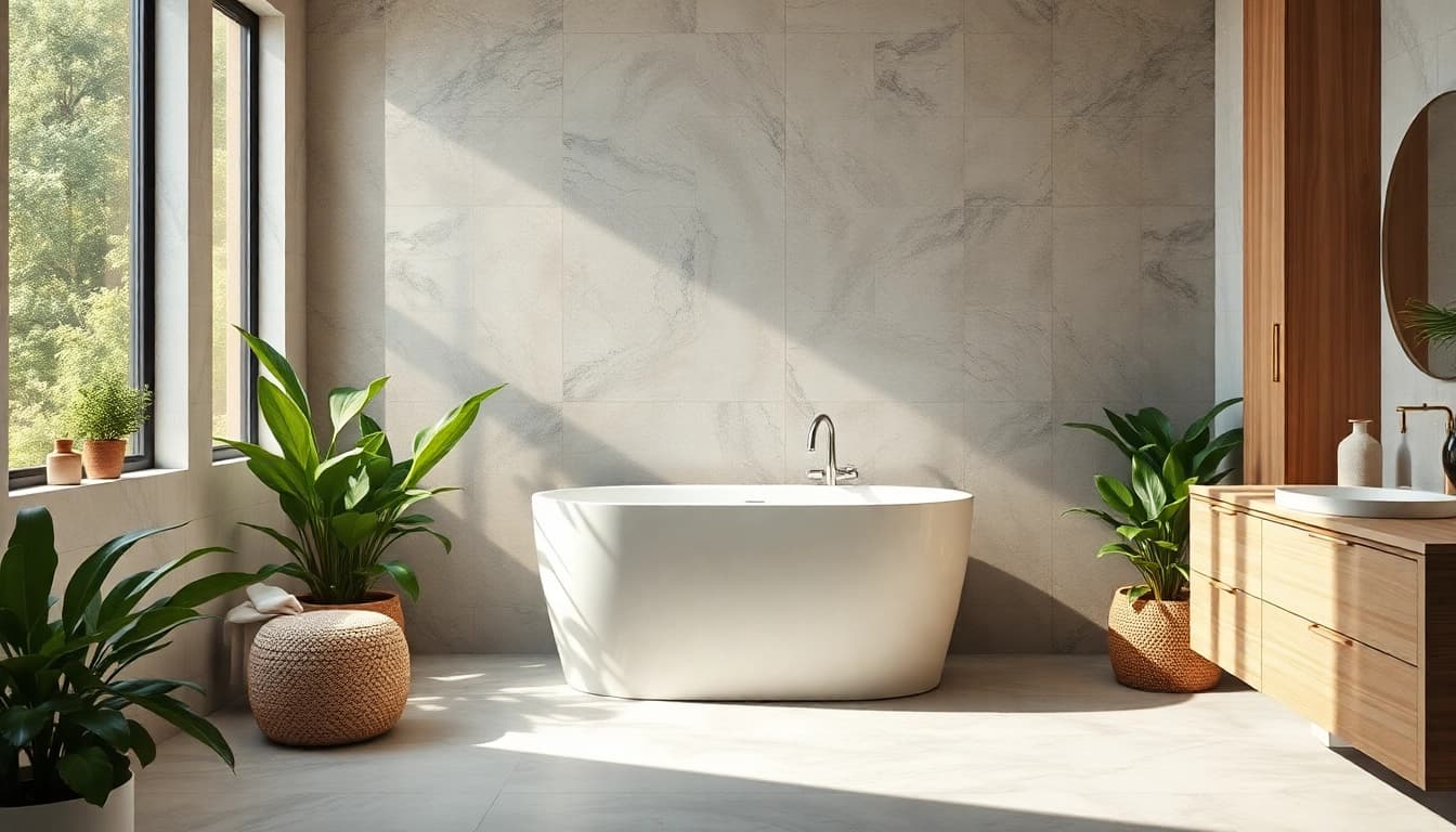 Benutzerfreundliche sonni Duschkabine in einem modernen Badezimmer-Design mit natürlichem Licht.