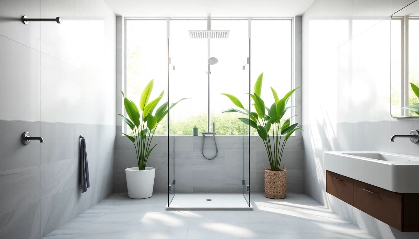 Erleben Sie die sonni Duschkabine in einem modernen Badezimmer mit eleganten Oberflächen.