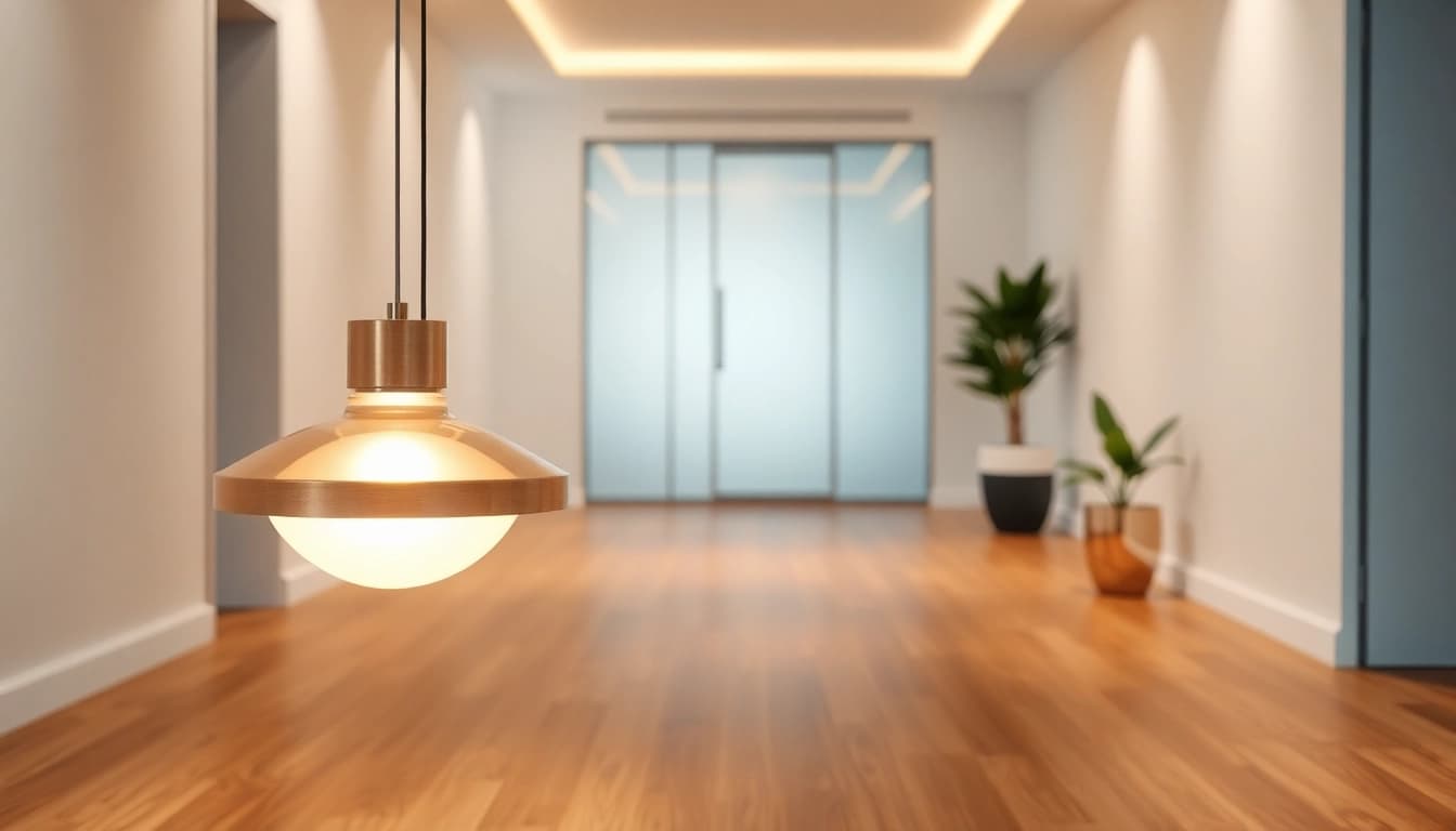 Beautiful light fixtures for hallway brightening a modern and inviting corridor.