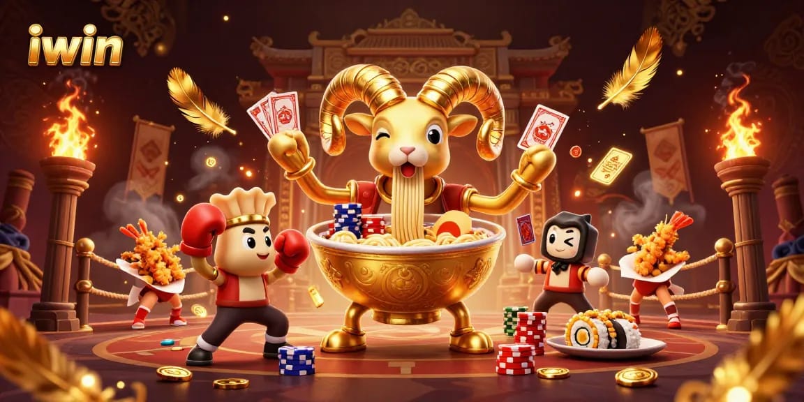 Engage with iwin's exciting gambling scene featuring dynamic characters in a vibrant setting.