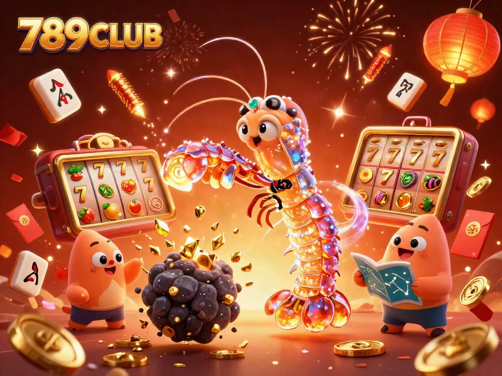 Experience thrilling gameplay at 789CLUB, featuring vibrant slot reels and festive celebrations.