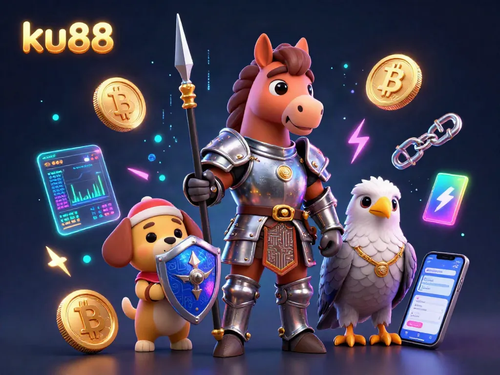 Experience immersive betting adventures with ku88 in this vibrant 3D casino illustration.