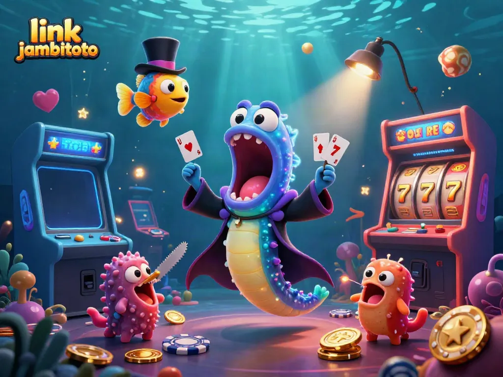 Experience excitement with link jambitoto featuring magical sea creatures in a vibrant casino scene.