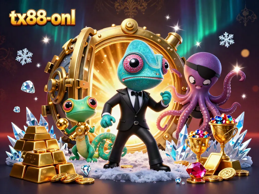 Engage with tx88-onl's vibrant casino adventure featuring secret agent chameleon and treasure elements.