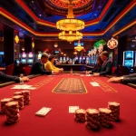 Nohu-themed poker action with vibrant casino atmosphere and elegant decor.