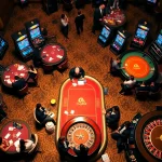 Join the excitement at https://rr88a.us.com/ with players celebrating wins at a bustling casino.