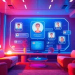 Engaging scene featuring Crushon AI avatars in a modern chat interface.