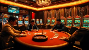 Experience thrilling gameplay at UU88 with professional poker players and luxurious casino elements.