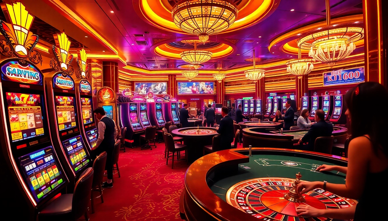 Players enjoying games at trang chủ xx88 casino, showcasing excitement and vibrant activities.