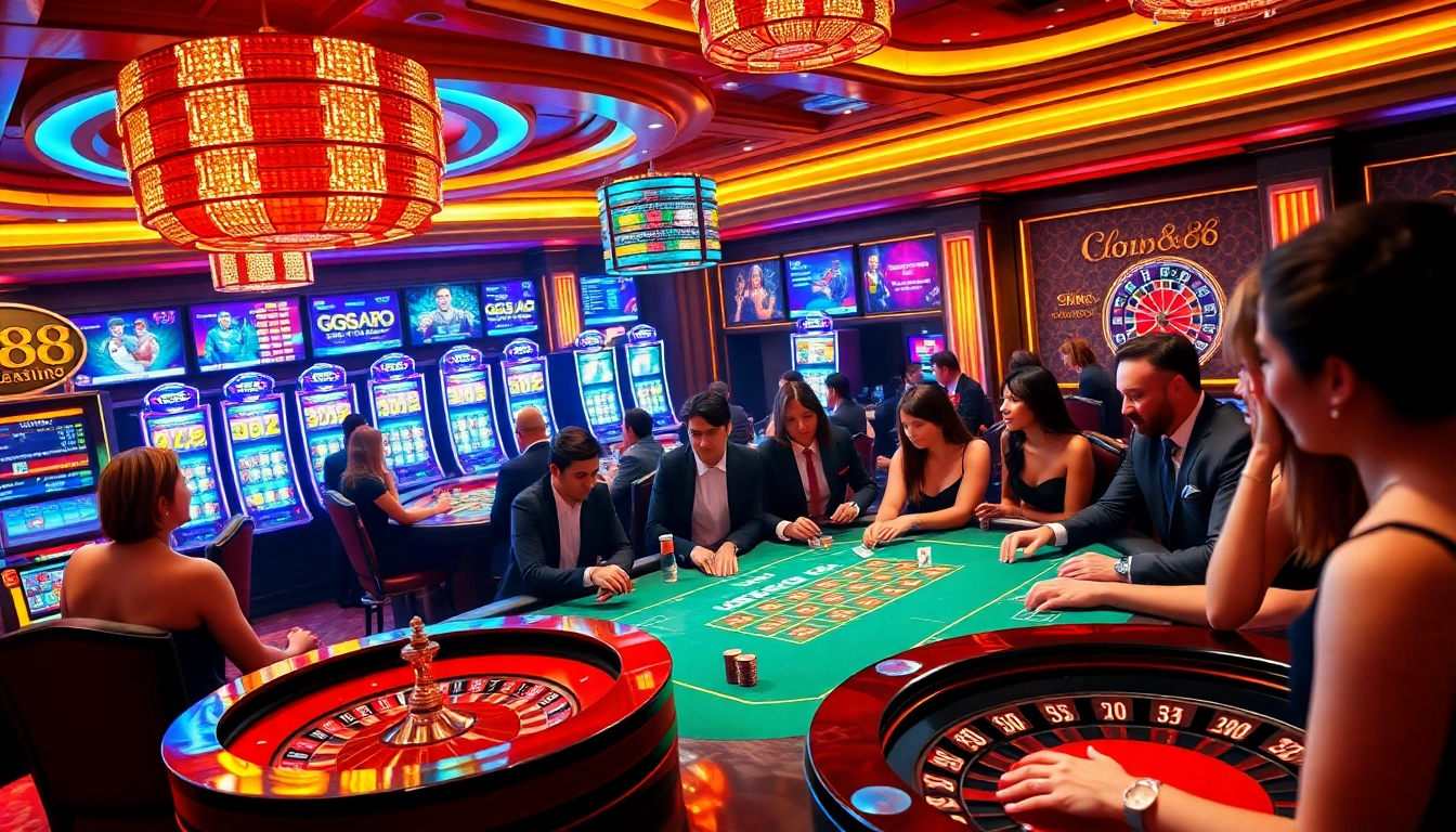 Experience the thrill of poker and slot machines at GG 88's vibrant casino scene.