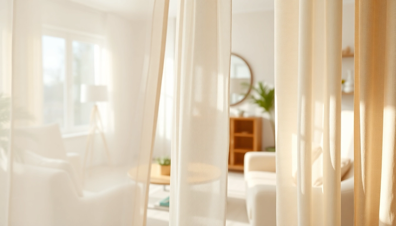 Bekijk prachtige stof voor gordijnen met diverse texturen in een stijlvol interieur.