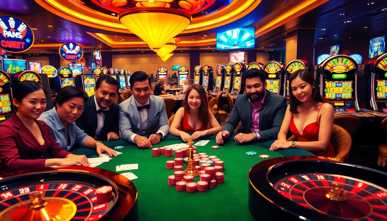 Crowd enjoying intense poker action at https://dh88.us/, highlighting thrilling casino gameplay and excitement.