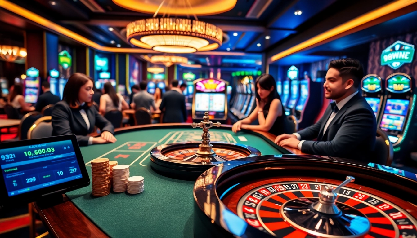 Experience thrilling gameplay at 98win with vibrant casino tables and interactive betting.