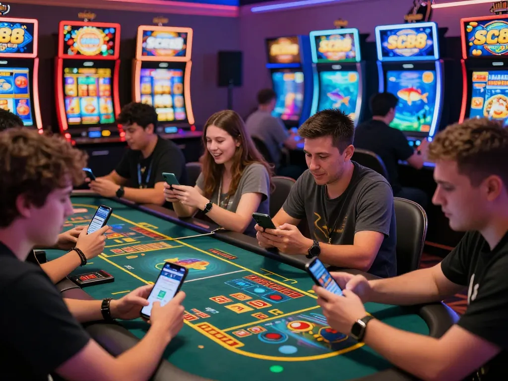 Experience thrilling gaming at SC88 with diverse players enjoying sports betting and live casino games.