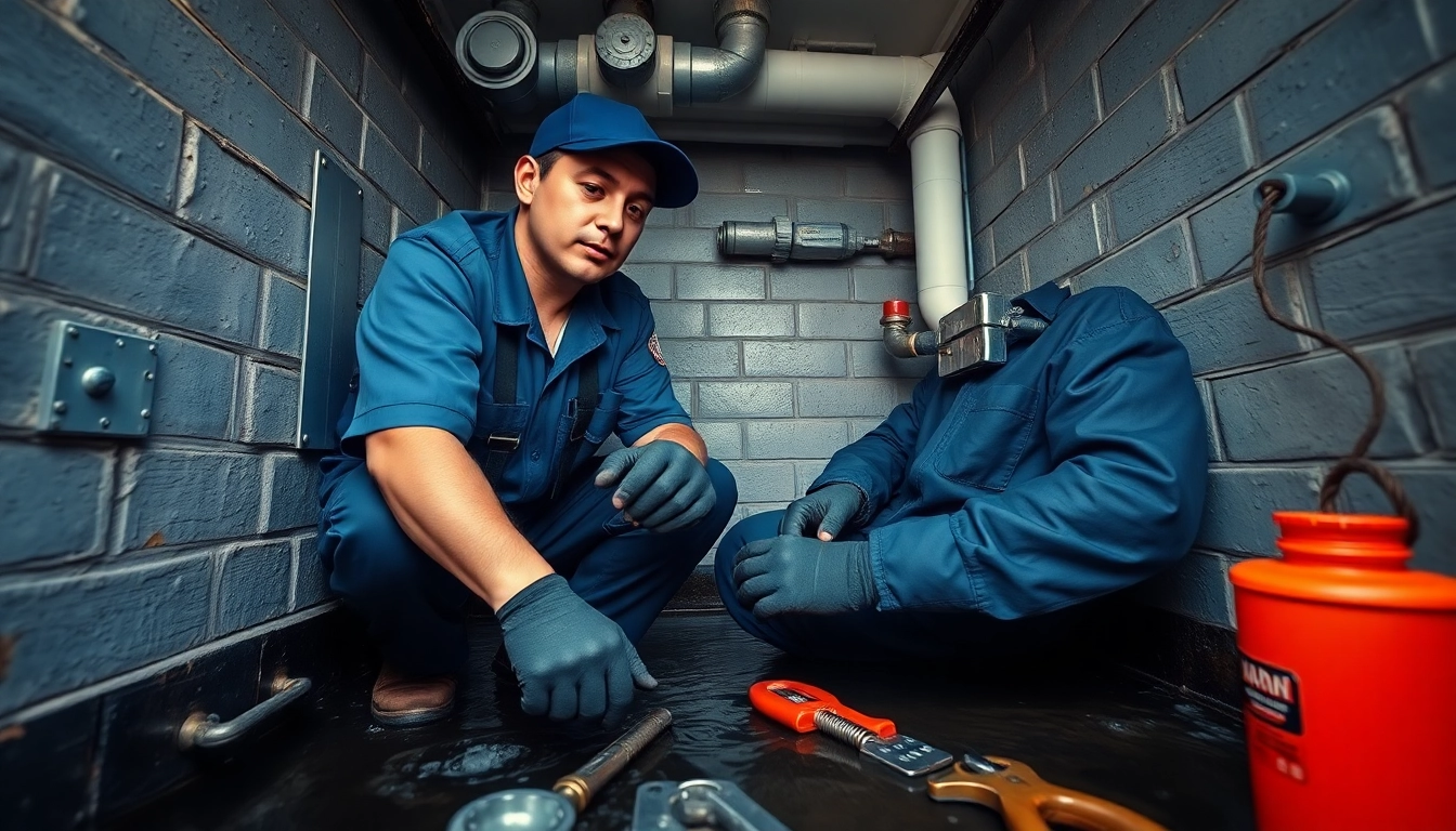 Emergency plumbing help for sewer backup by a licensed plumber in NYC responding to water damage.