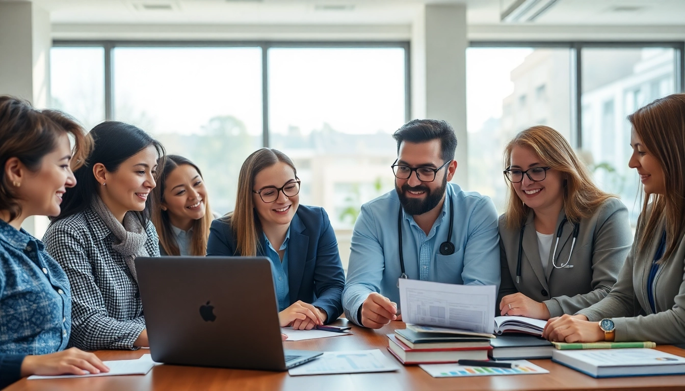 Individuals exploring their ideal career options in a collaborative office setting.