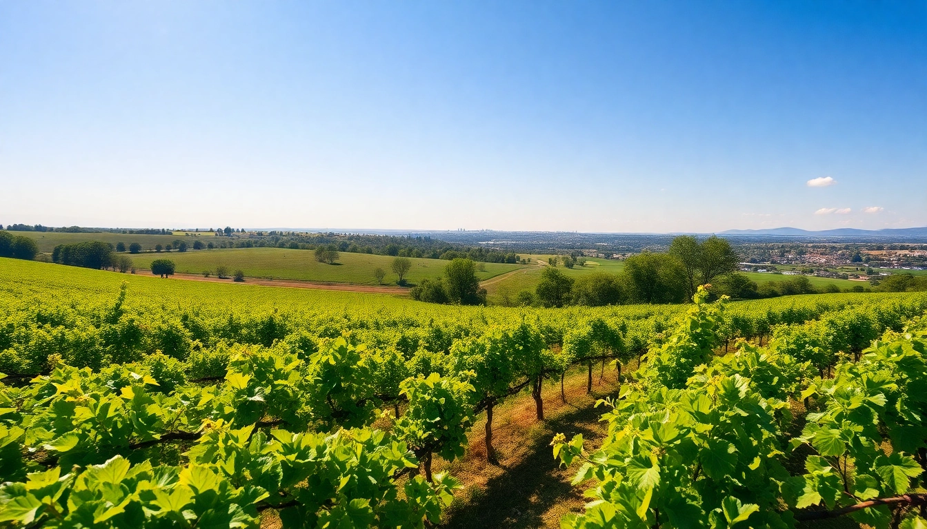 Clarksburg CA weather reflecting a sunny day over expansive vineyards and serene landscapes.