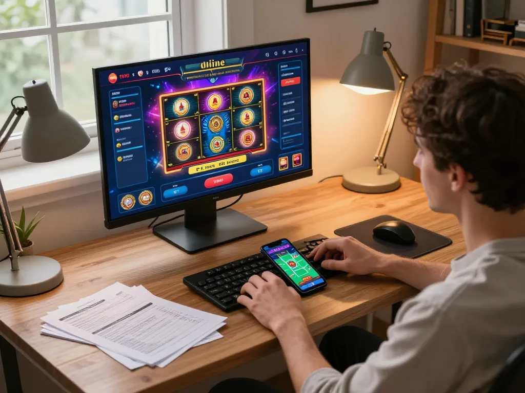 Player engaging in strategic gameplay on xo88 platform, enjoying a vibrant online casino experience.