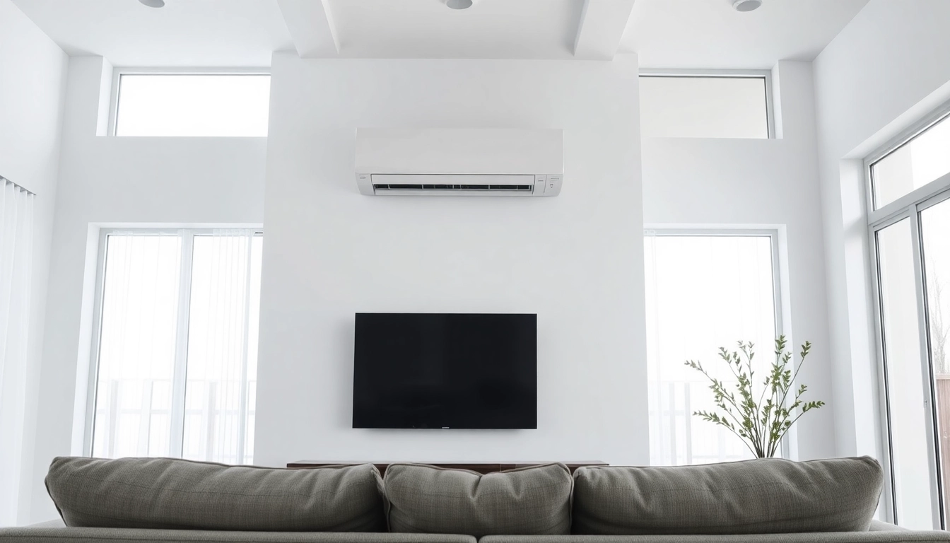 Install the mitsubishi mini split ac in a stylish living room for efficient cooling.