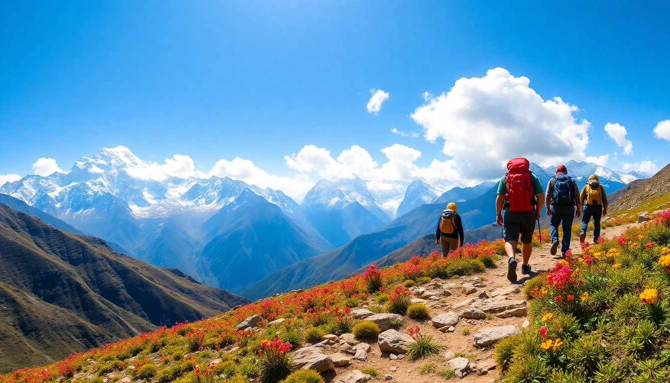 Experience the breathtaking sights of the Sandakphu trek with stunning mountain views and vibrant flowers. related image