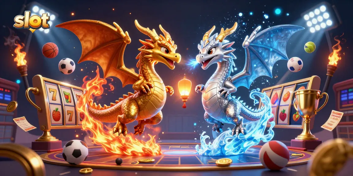 Experience thrilling slot gameplay with dynamic dragons, vibrant reels, and winning elements.