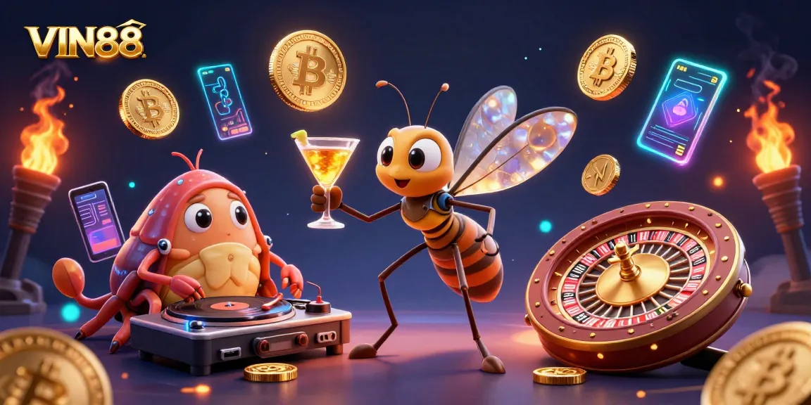 Experience thrilling gameplay at VIN88, featuring a unique 3D mascot and dynamic gaming elements.